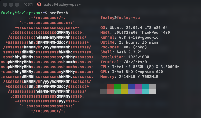 Neofetch Server Hardware Details